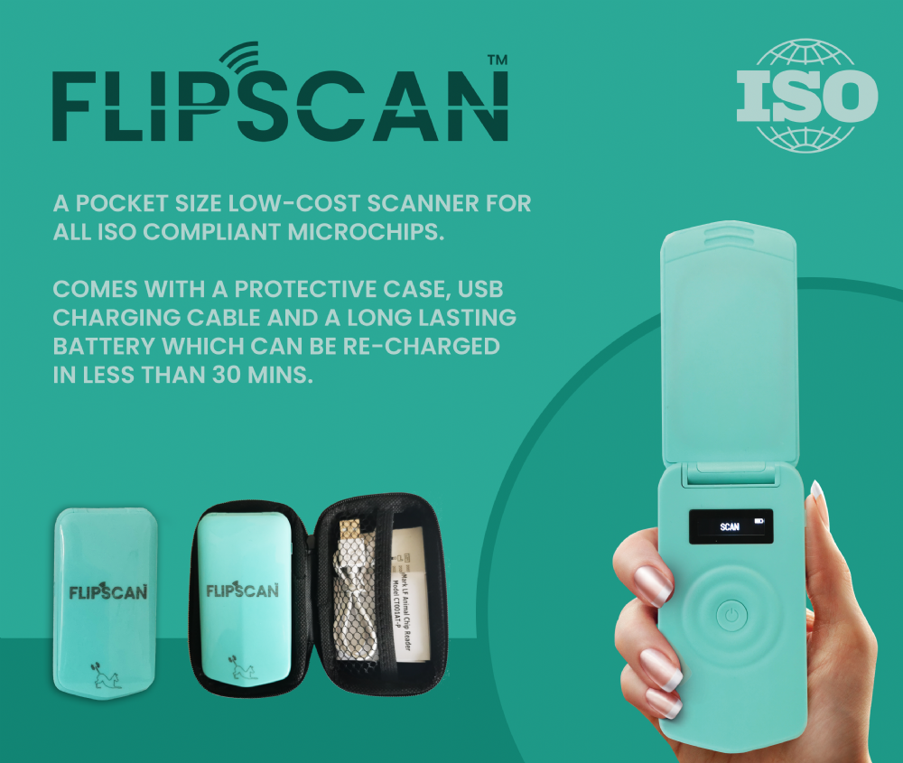 FlipScan Microchip Scanner (Blue)